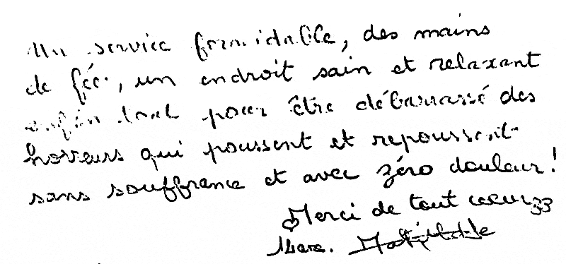 aroma livre d'or, avis clients Mathilde 12 ans, un service formidable, des mains de fée